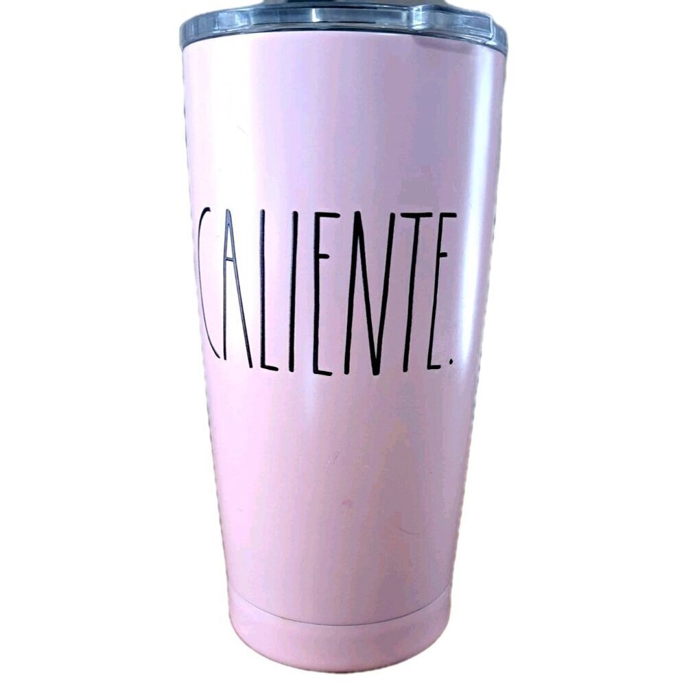 Rae Dunn Pink 17 oz. Stainless "Caliente" Tumbler with Lid